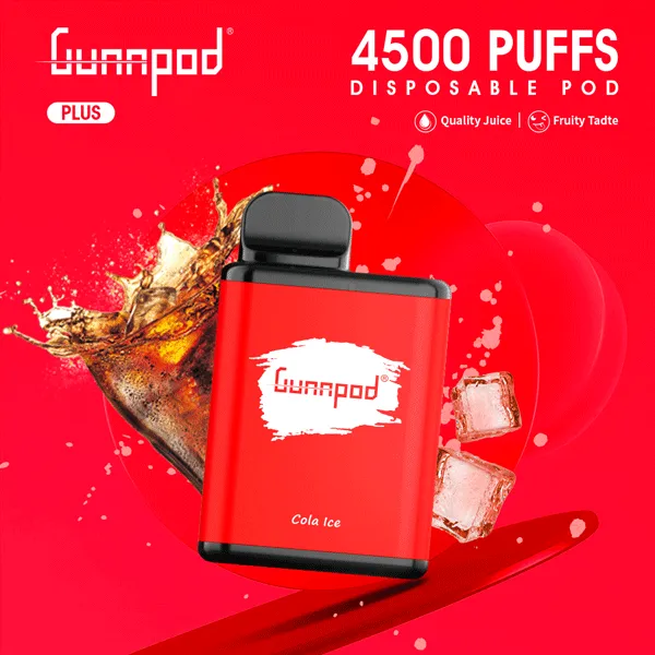 GUNNPOD PLUS COLA ICE – 4500 PUFFS